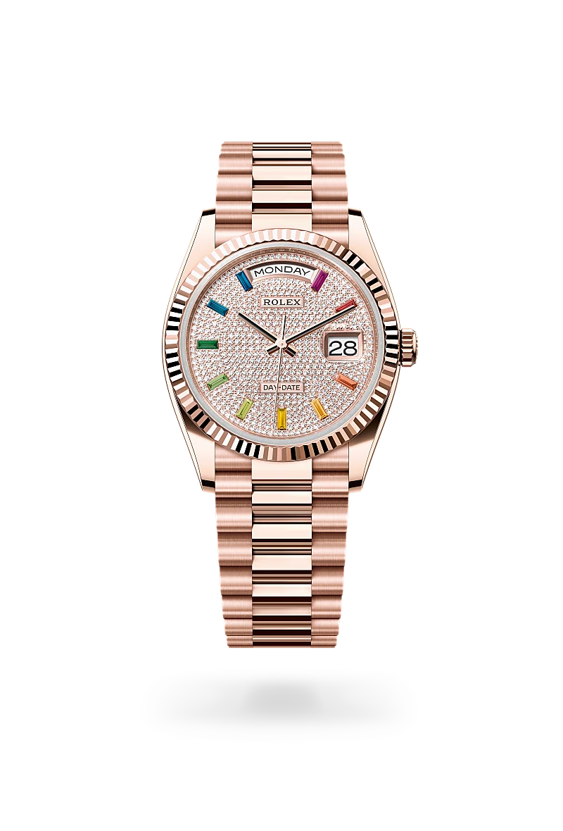 Rolex Day-Date 36, Oyster, 36 mm, or Everose, M128235-0039