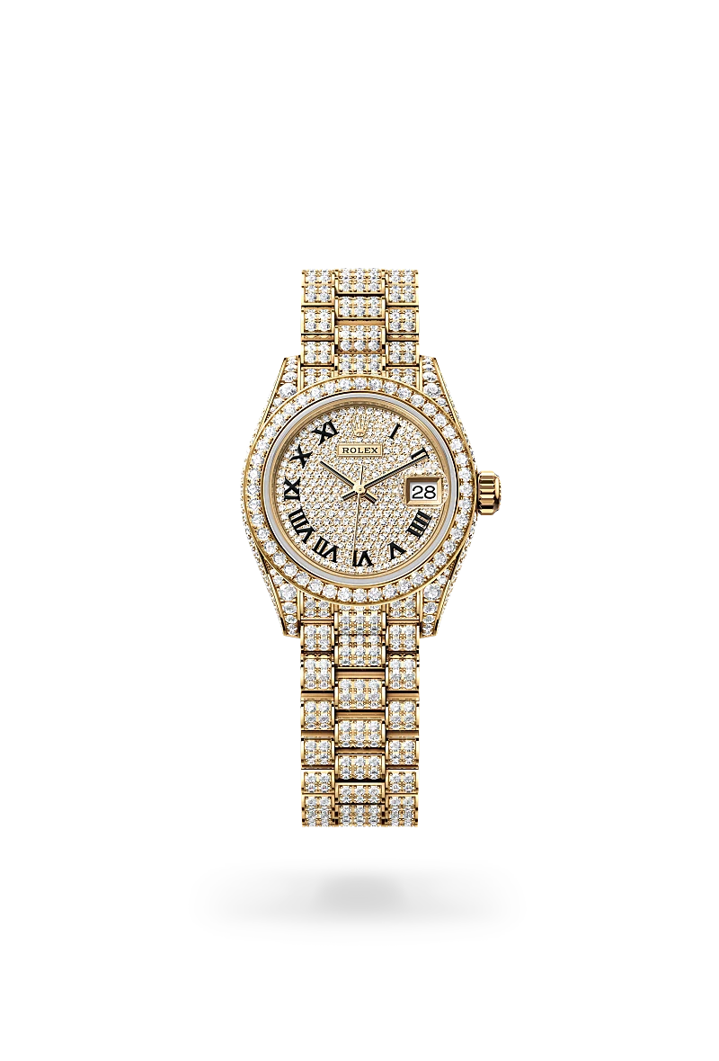 Rolex Lady-Datejust, Oyster, 28 mm, or jaune et diamants, M279458RBR-0001