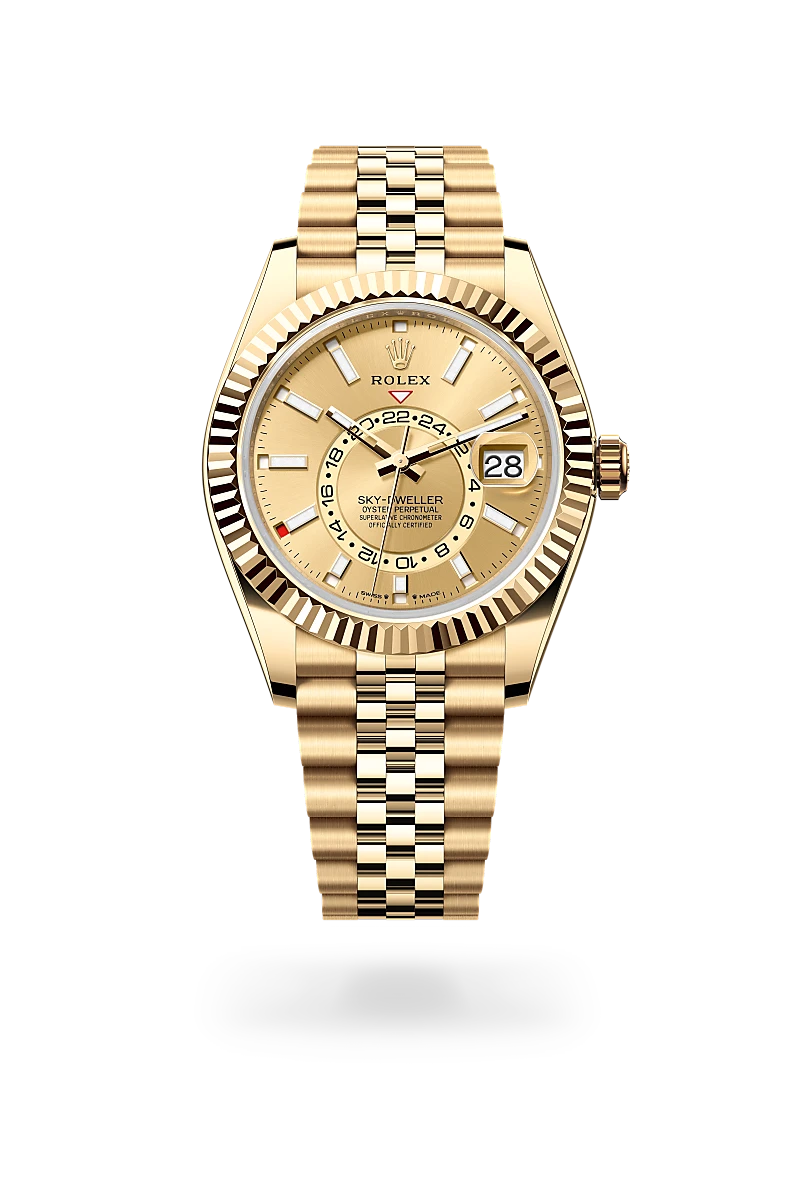 Rolex Sky-Dweller, Oyster, 42 mm, or jaune, M336938-0004