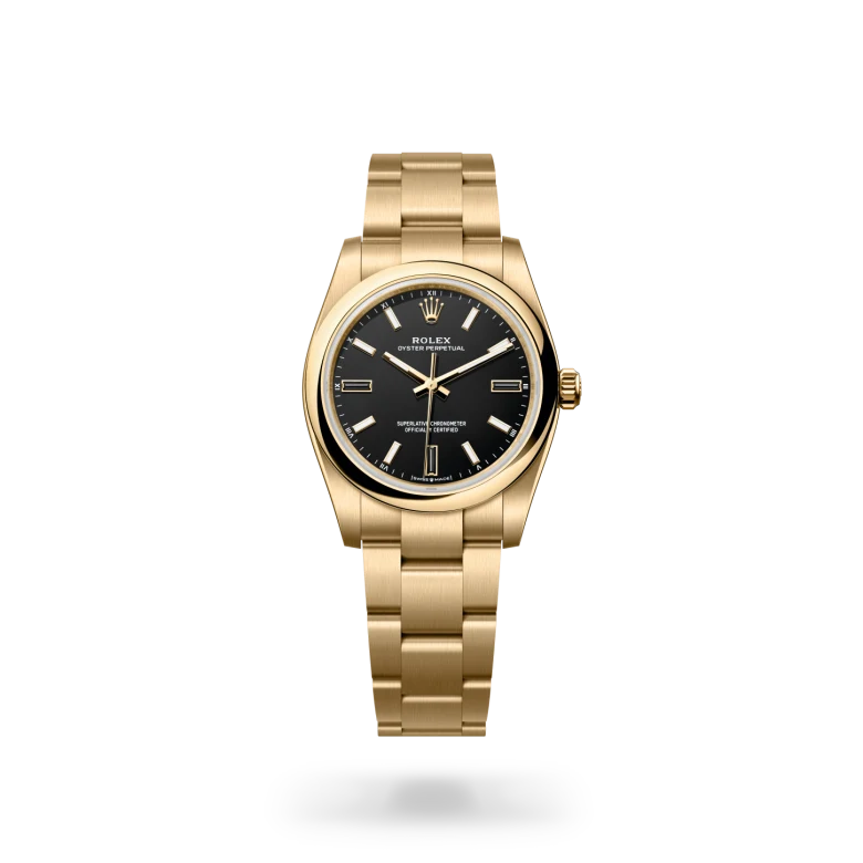 Rolex Oyster Perpetual 34 en Or jaune 18 ct, M124208-0001